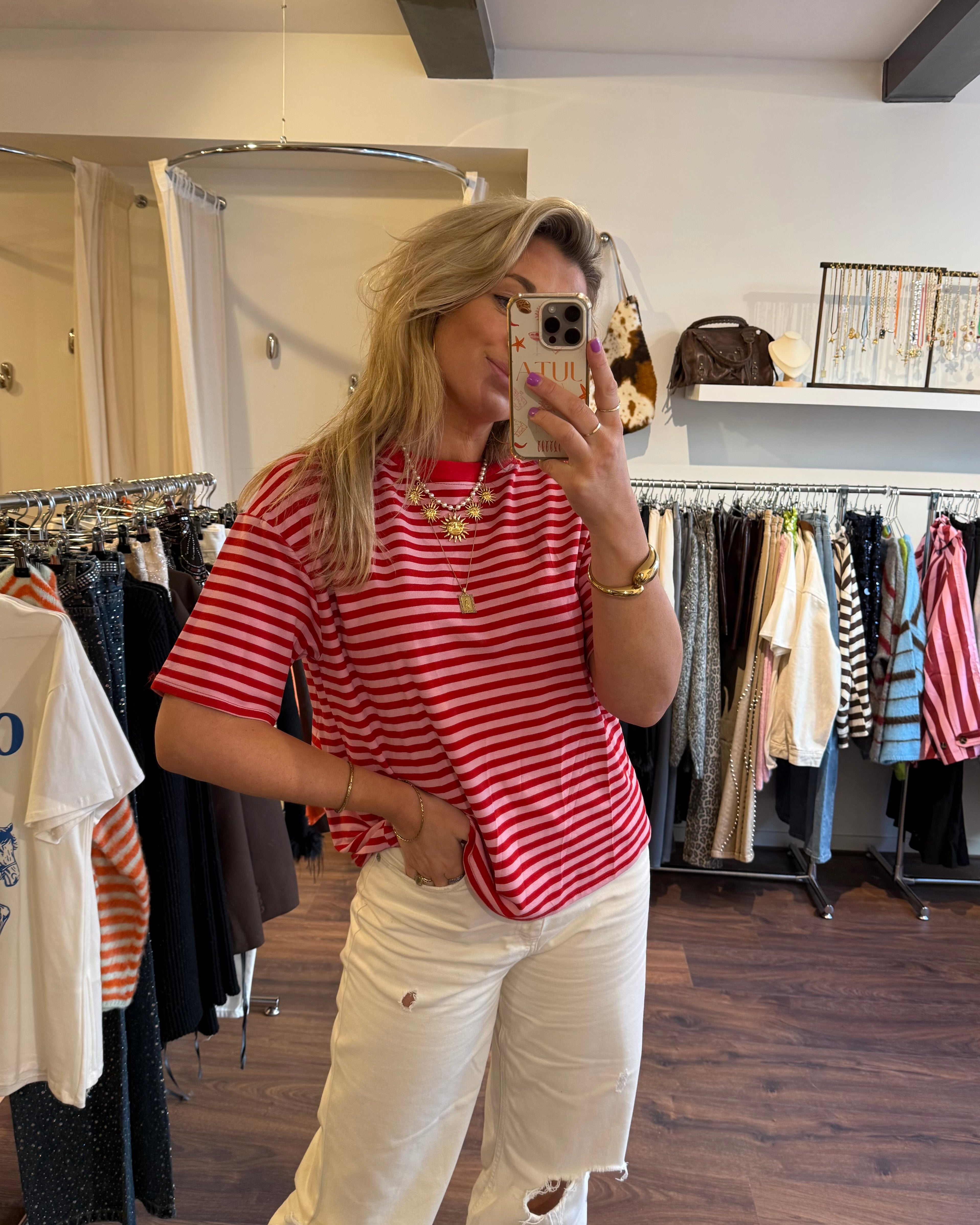 Cleo t-shirt red/pink