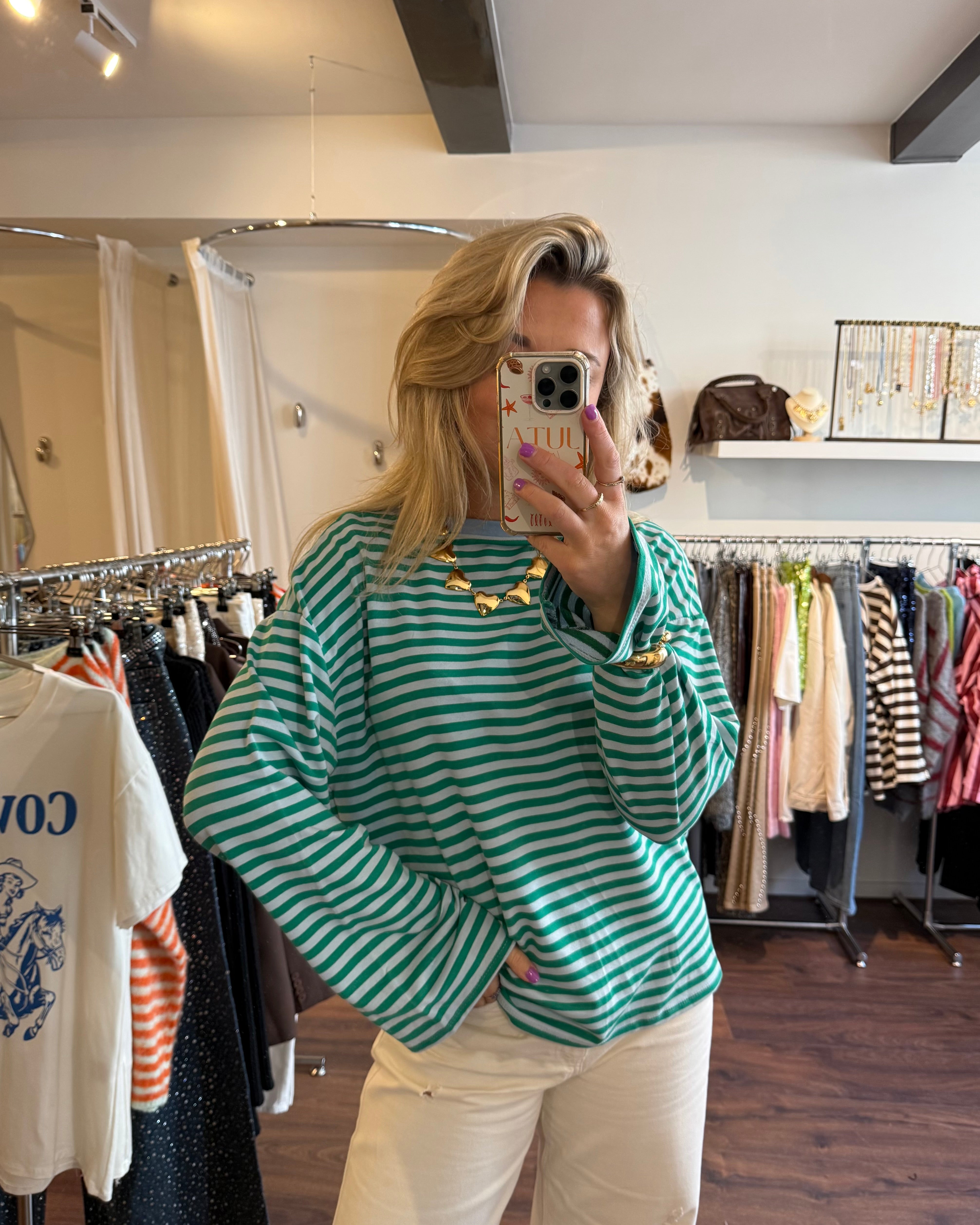 Logan longsleeve green/blue