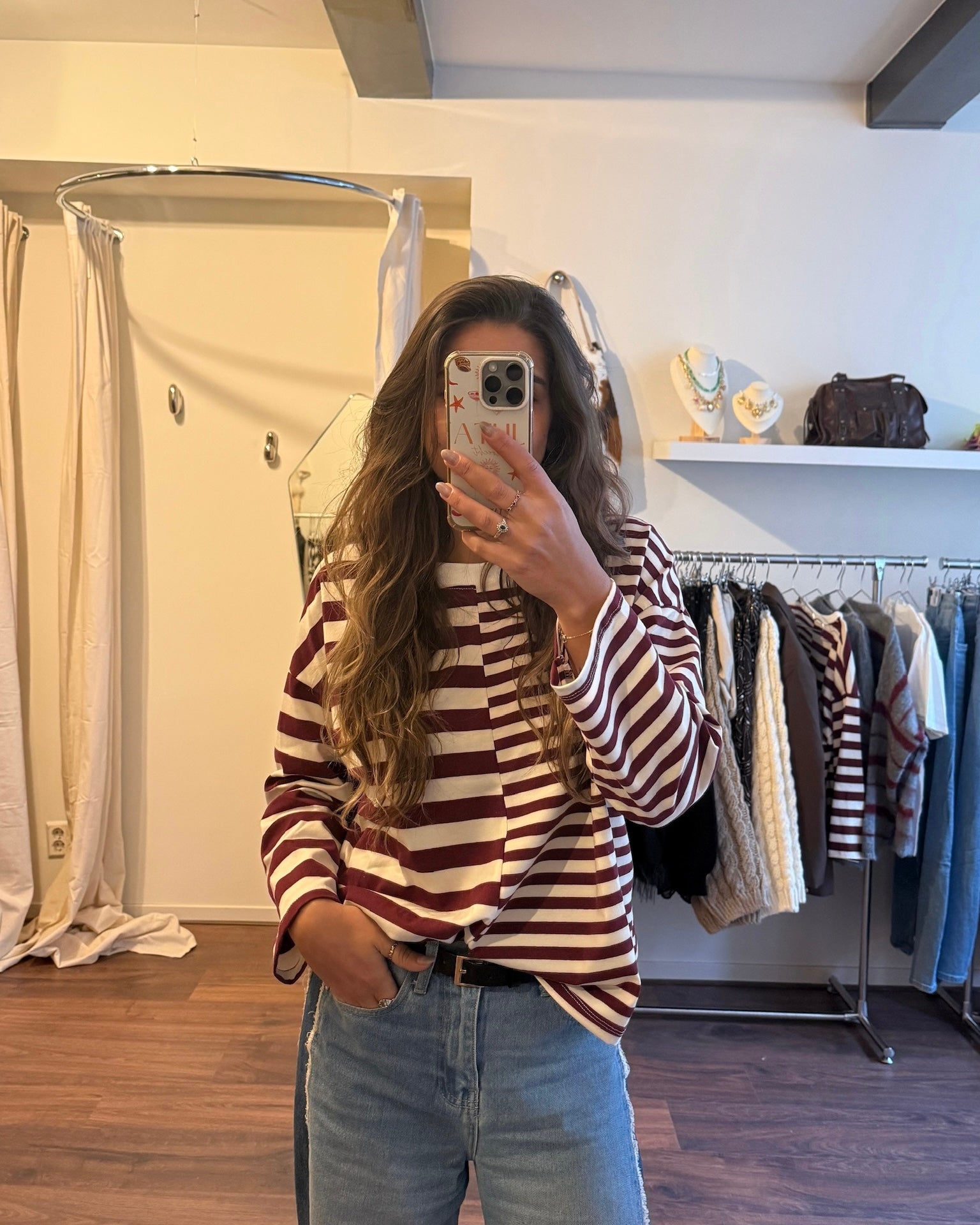 Bowie shirt bordeaux