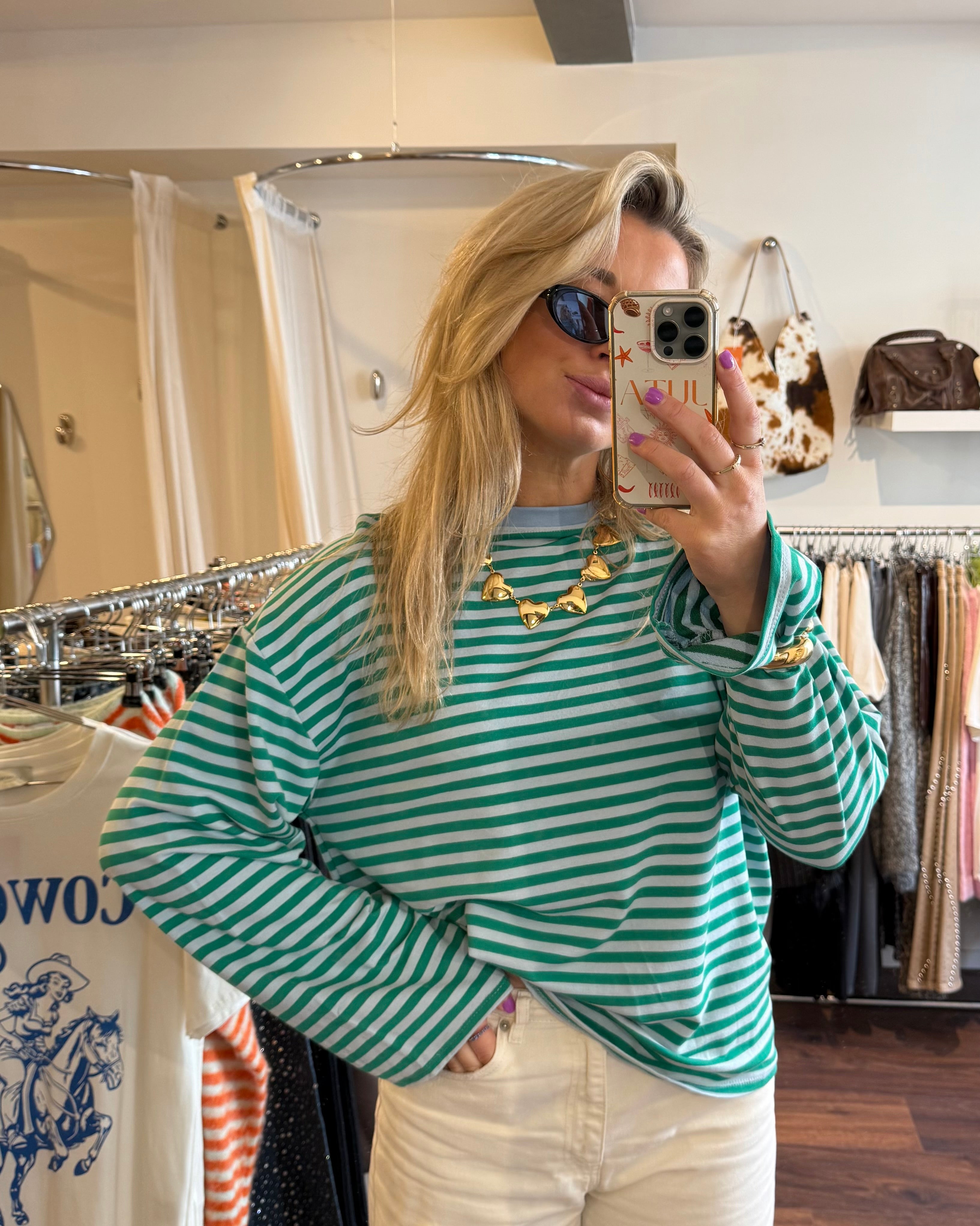 Logan longsleeve green/blue