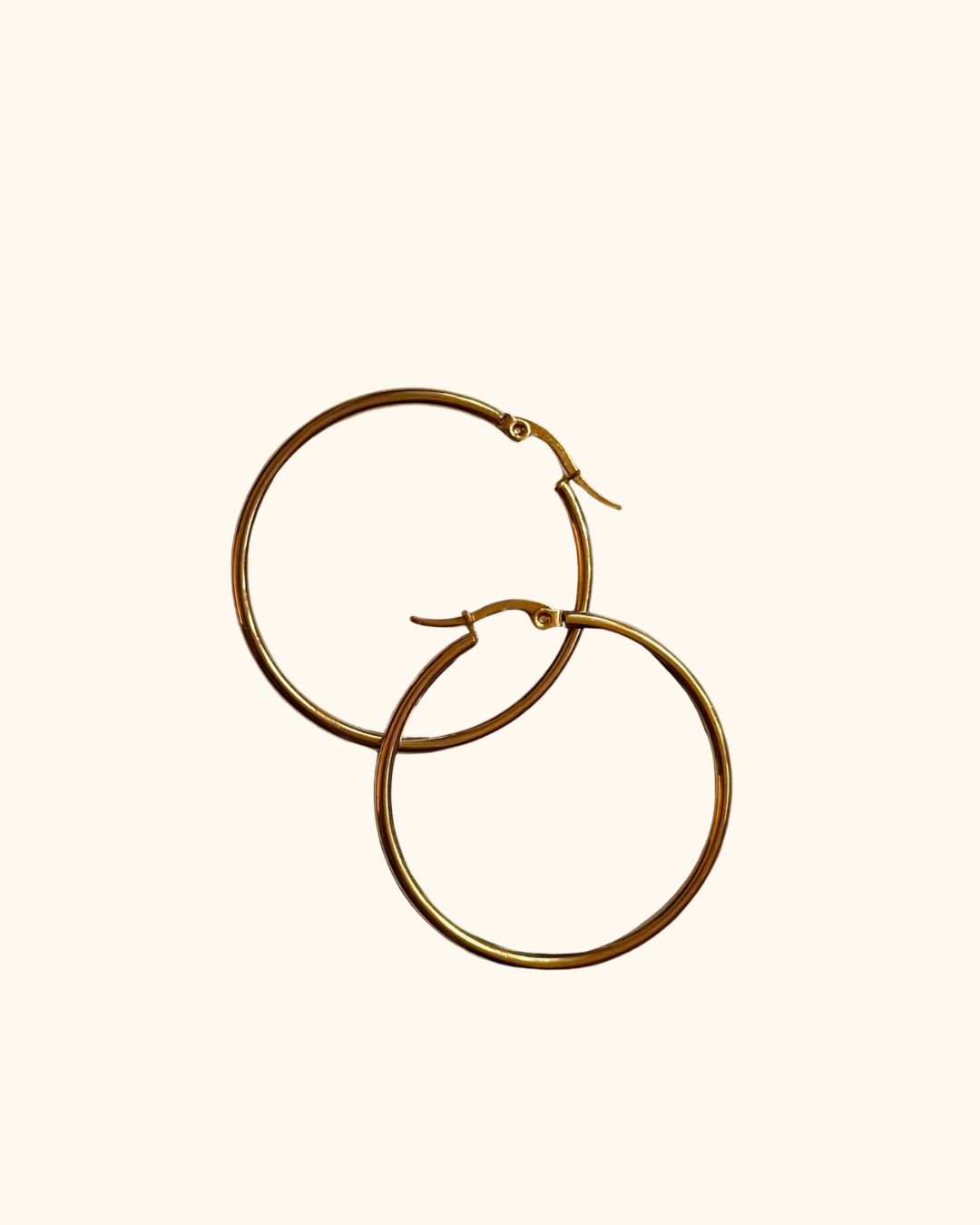 Everyday golden hoops (40mm)