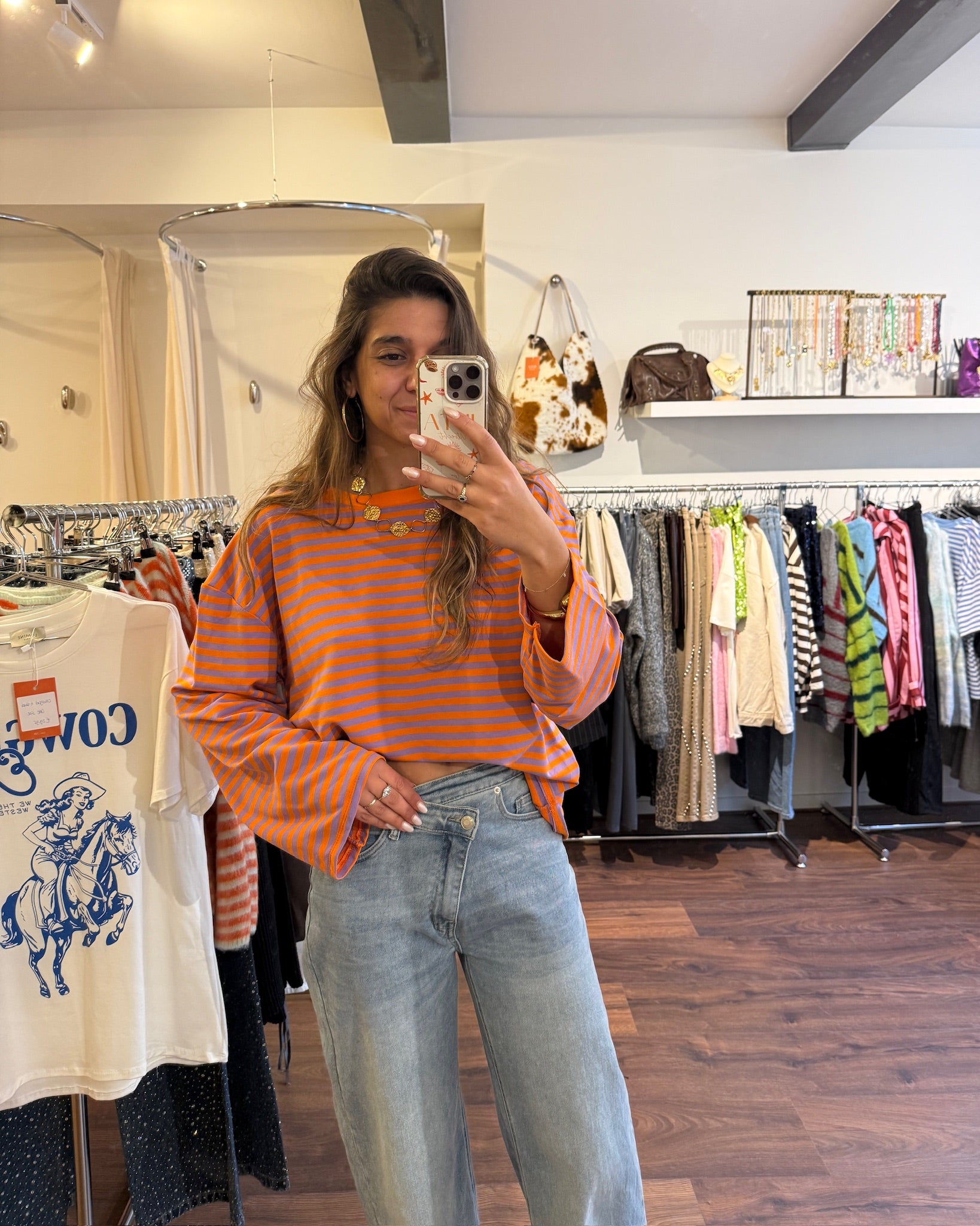 Logan longsleeve orange/lila