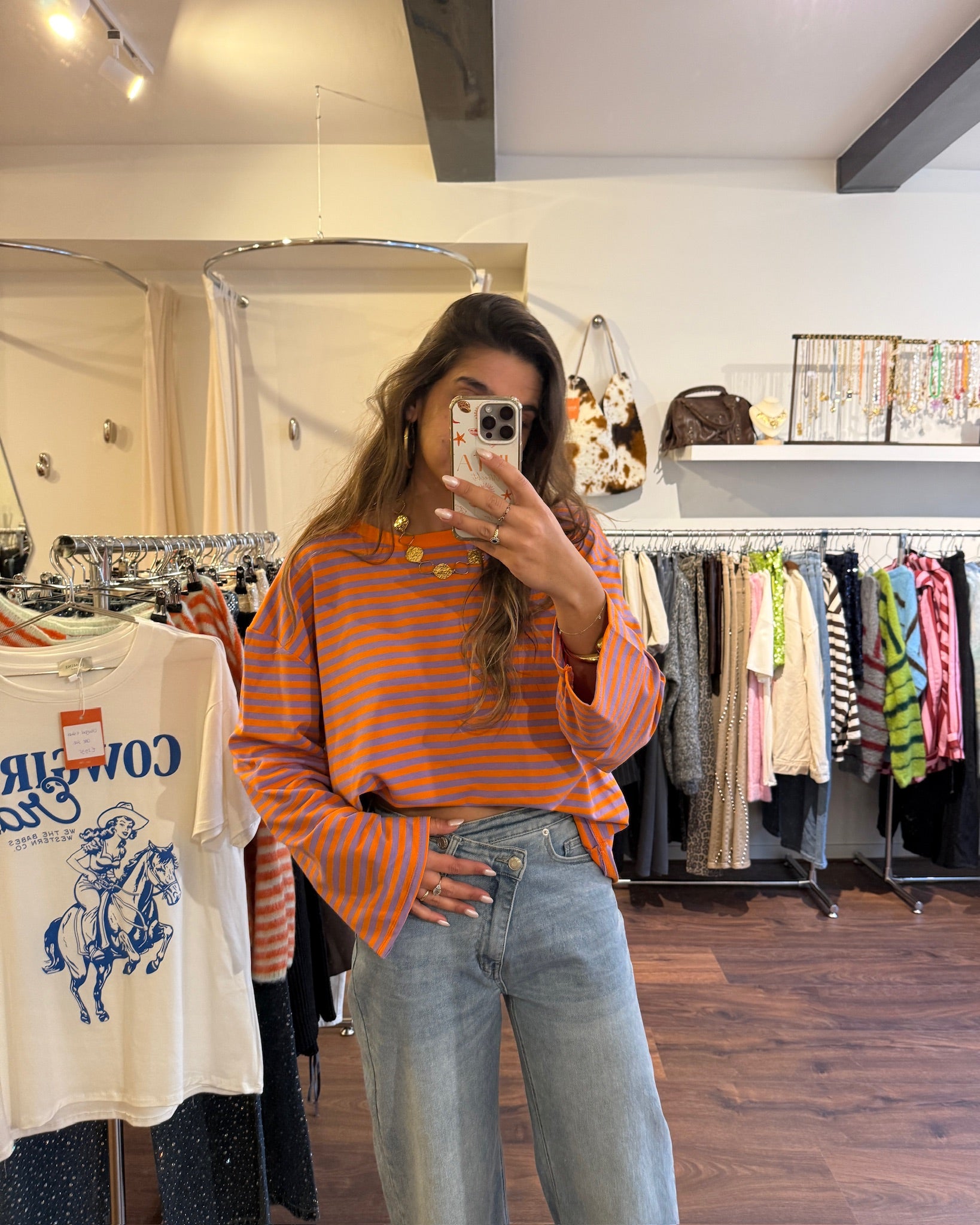 Logan longsleeve orange/lila