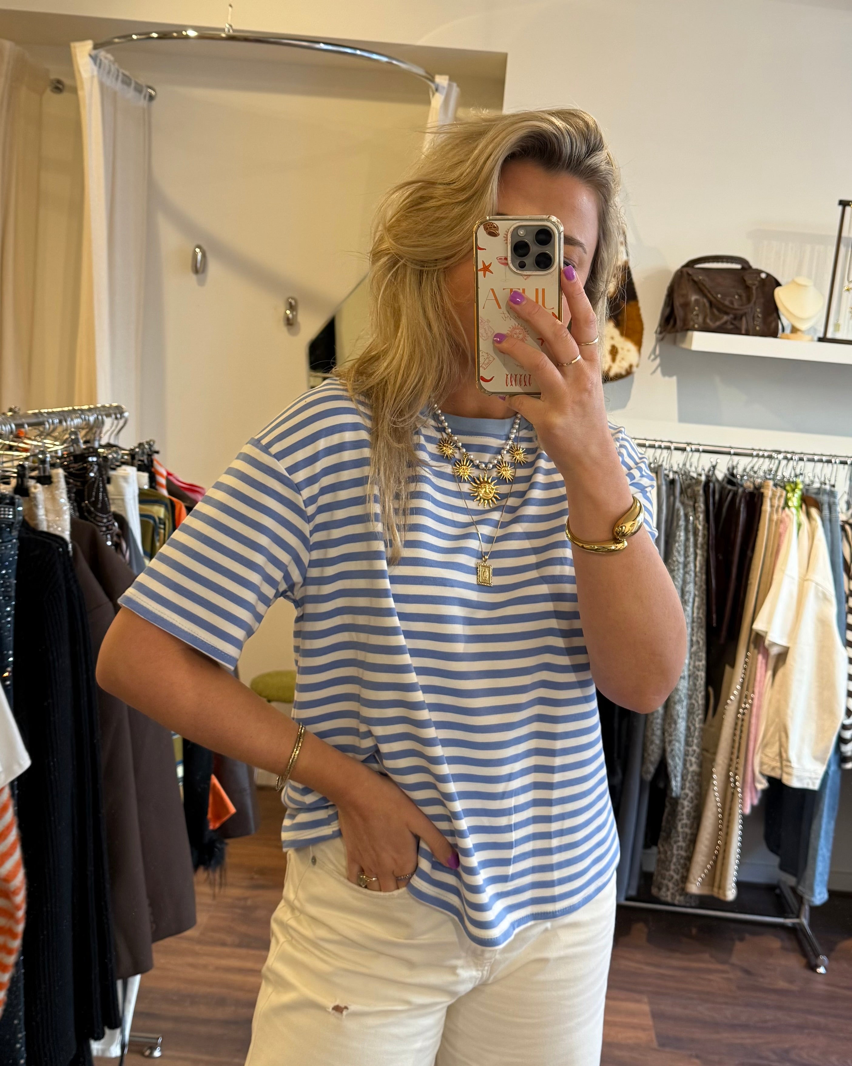 Cleo t-shirt light blue