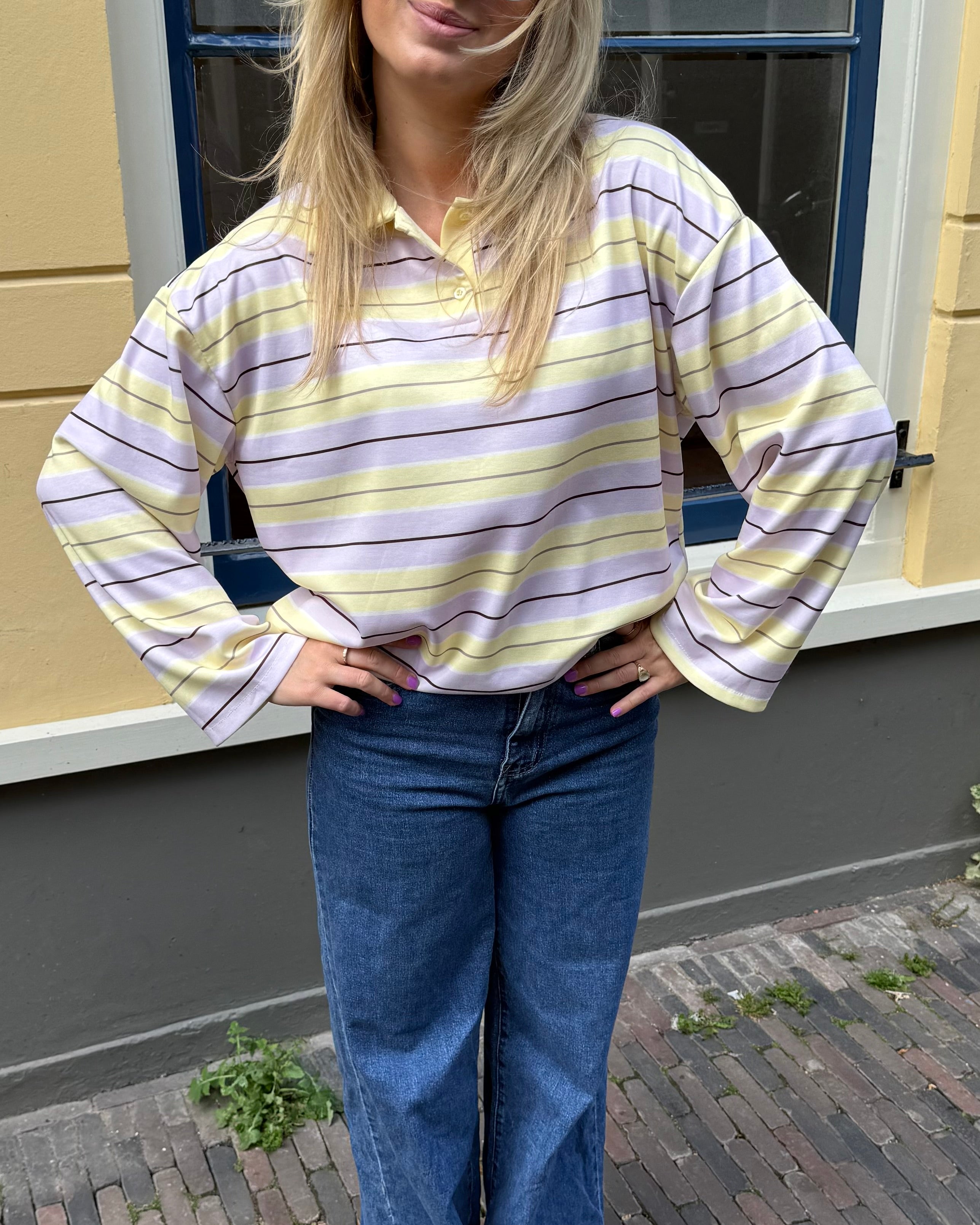 Kicky polo yellow/lila