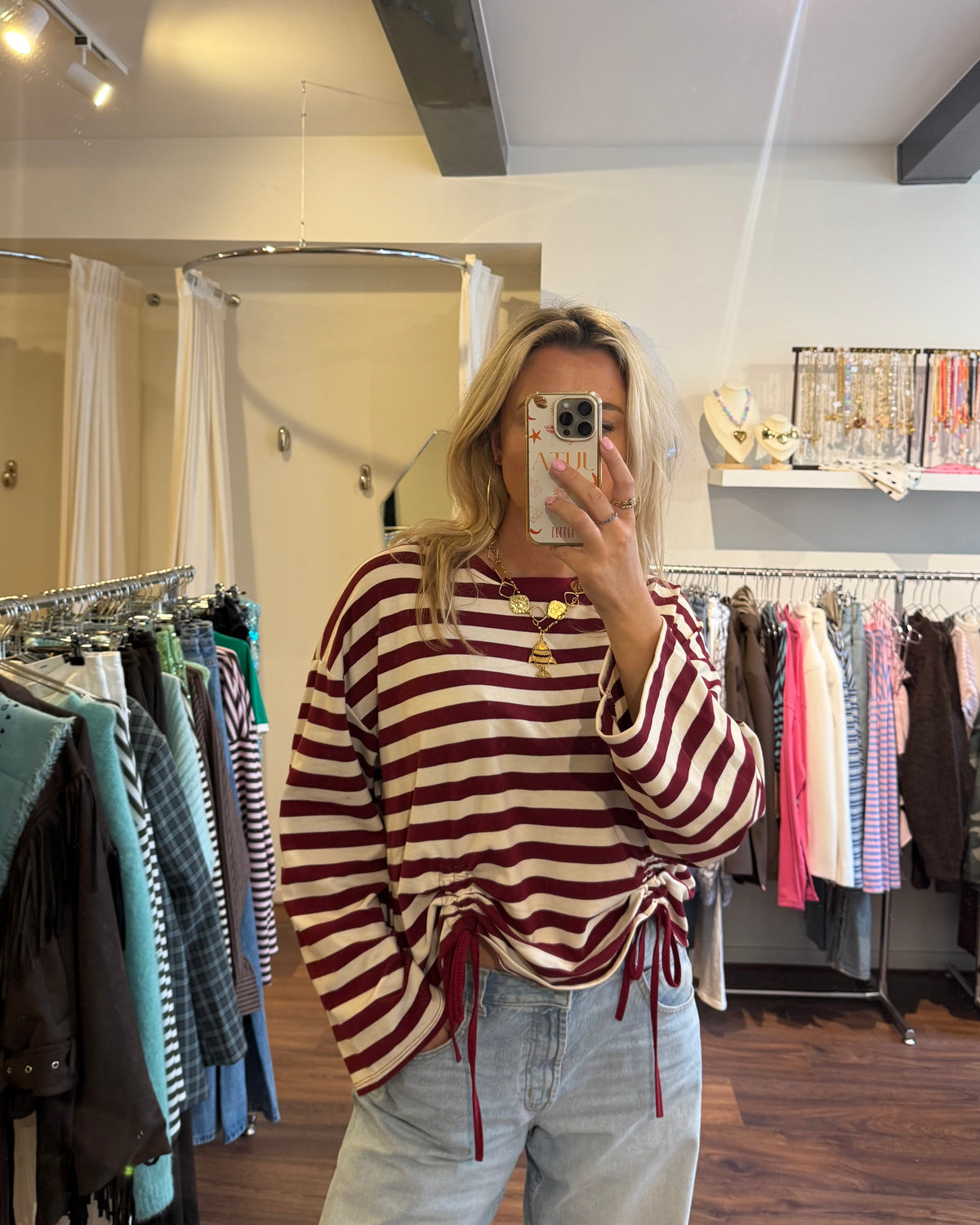Rosie longsleeve burgundy