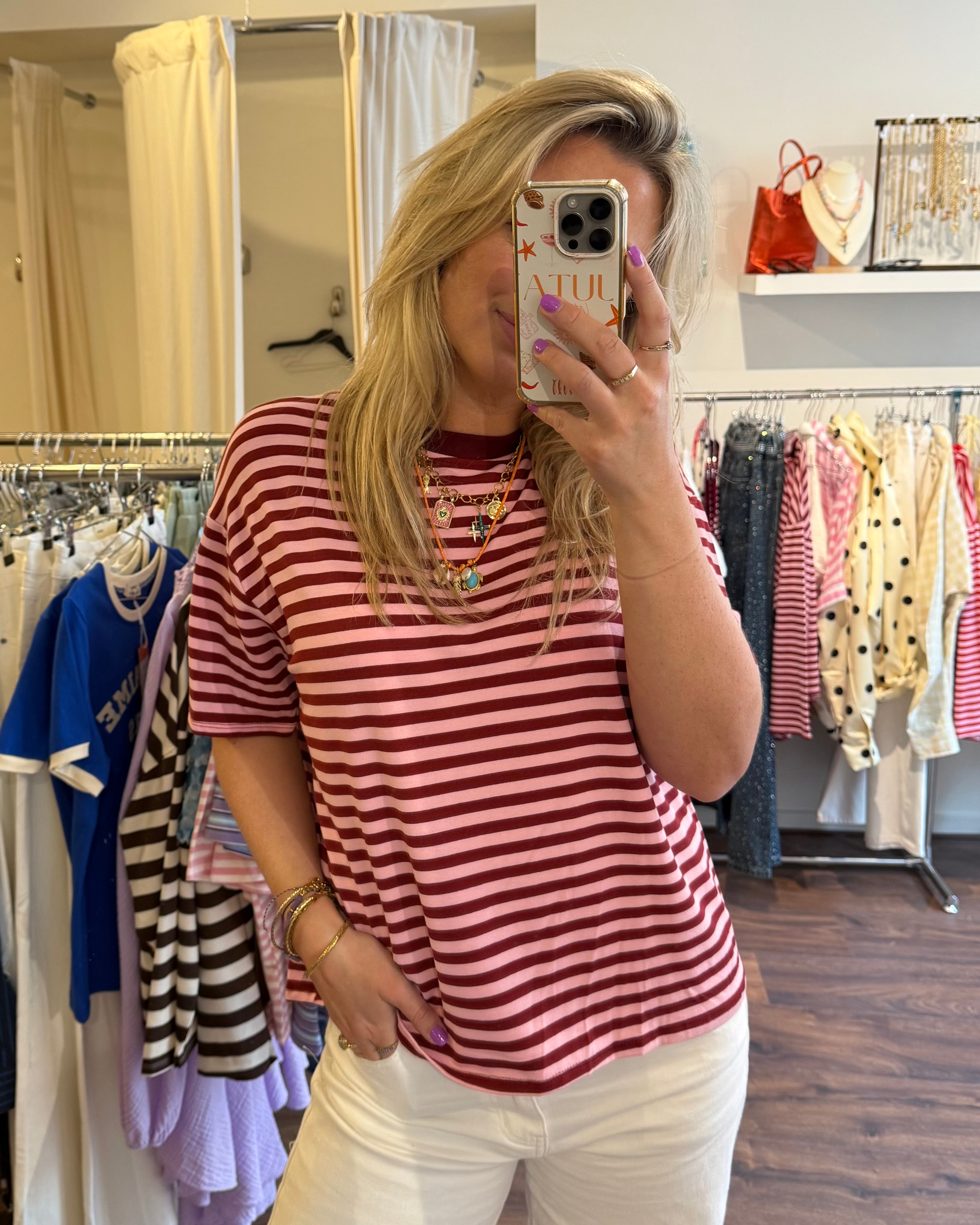 Cleo t-shirt burgundy