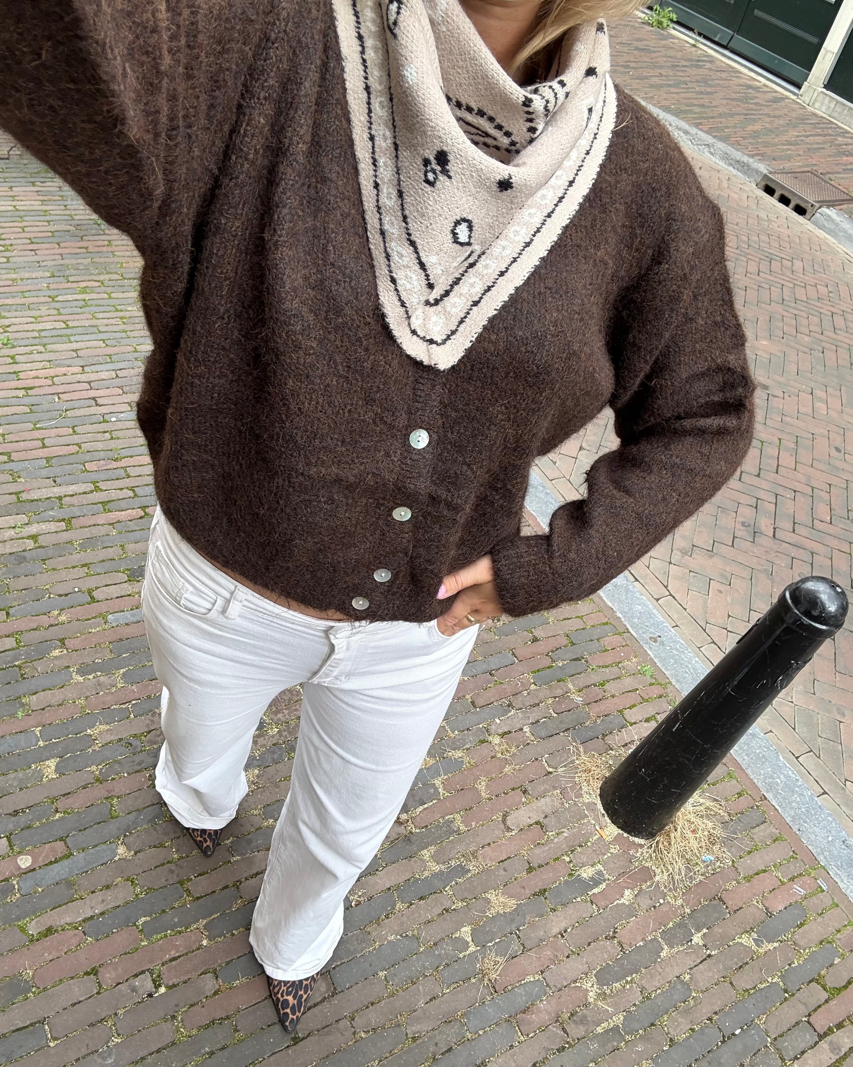 Lizzy cardigan dark brown