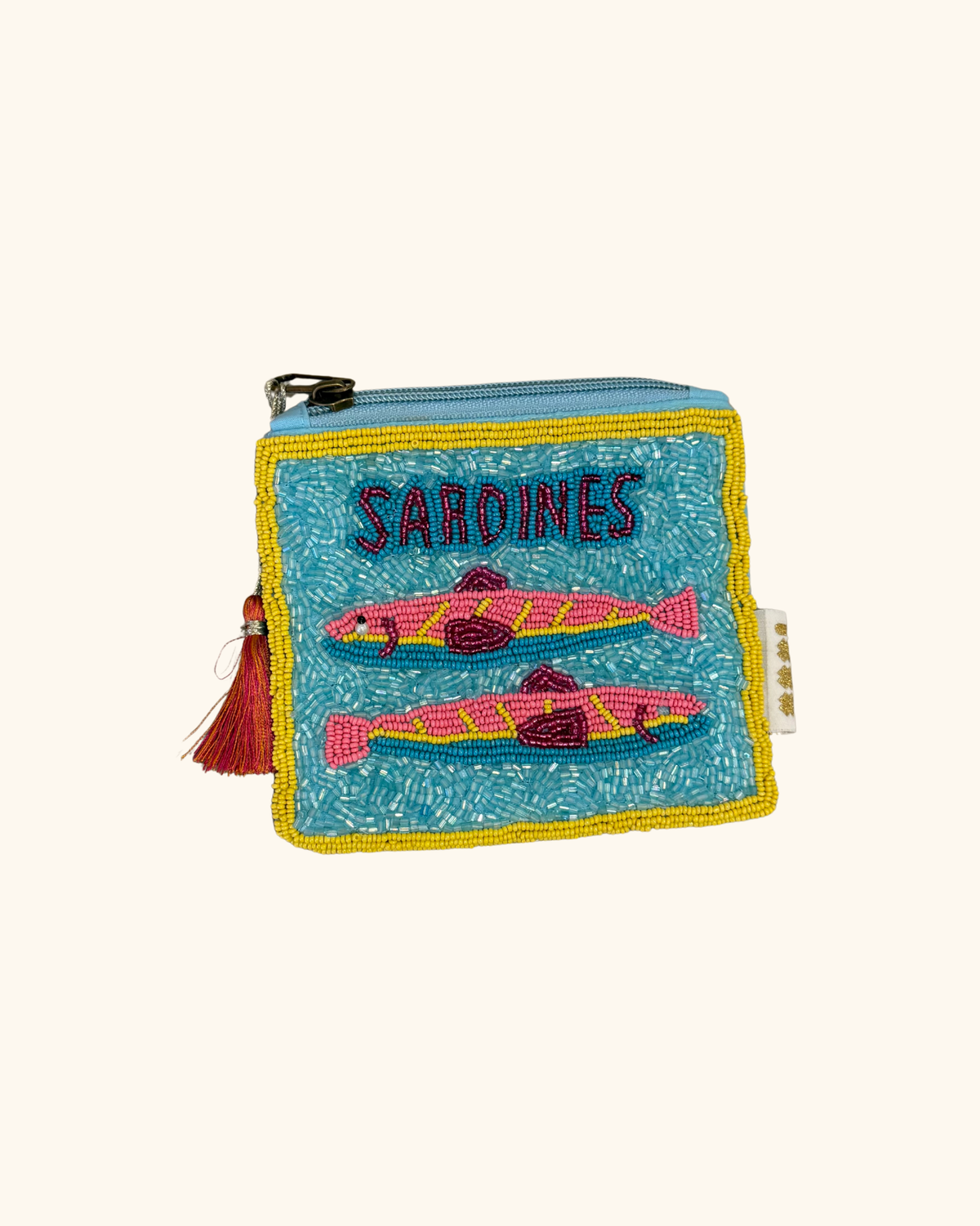 Sequin wallet sardines