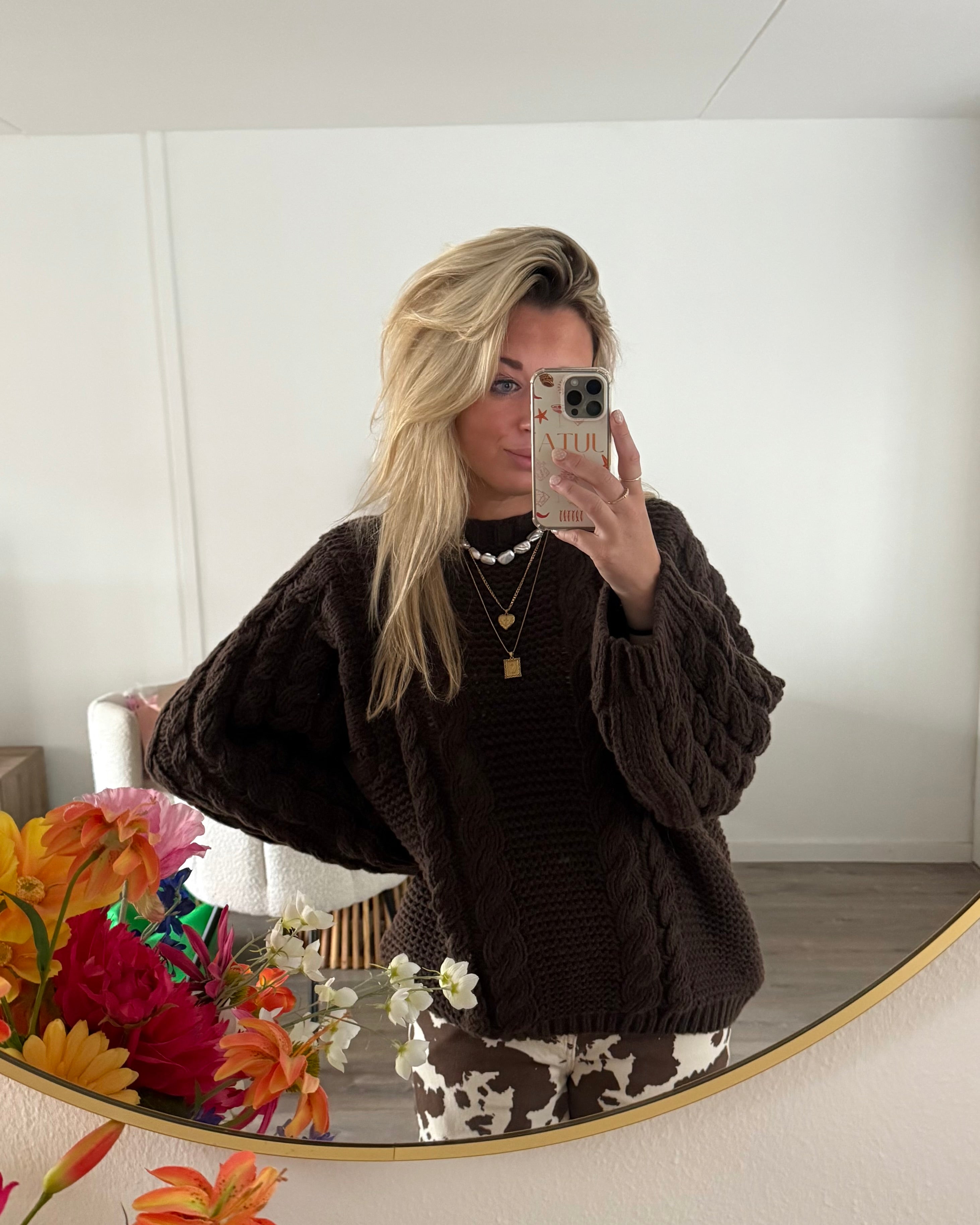 Fabienne knit brown