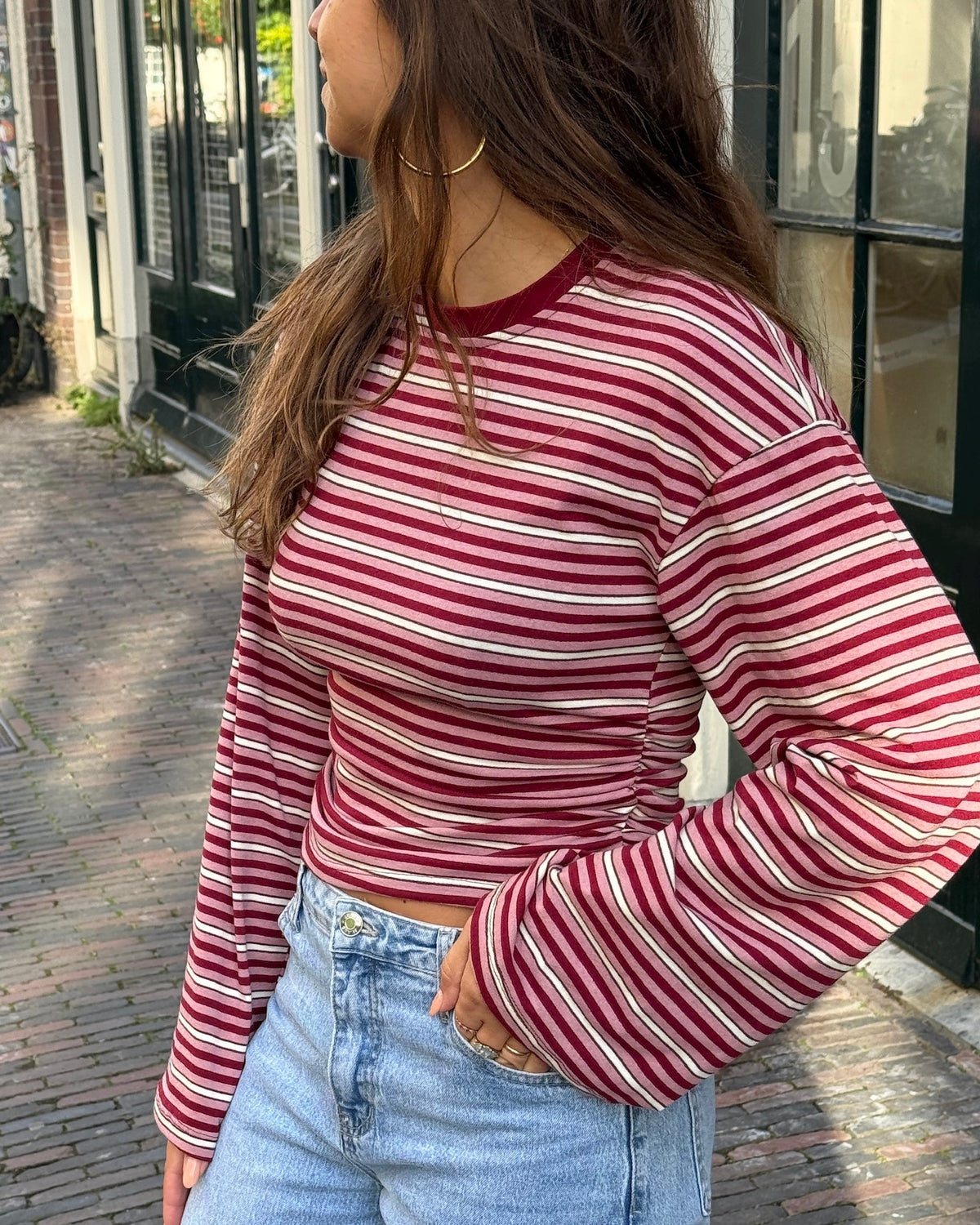Mona top red/pink