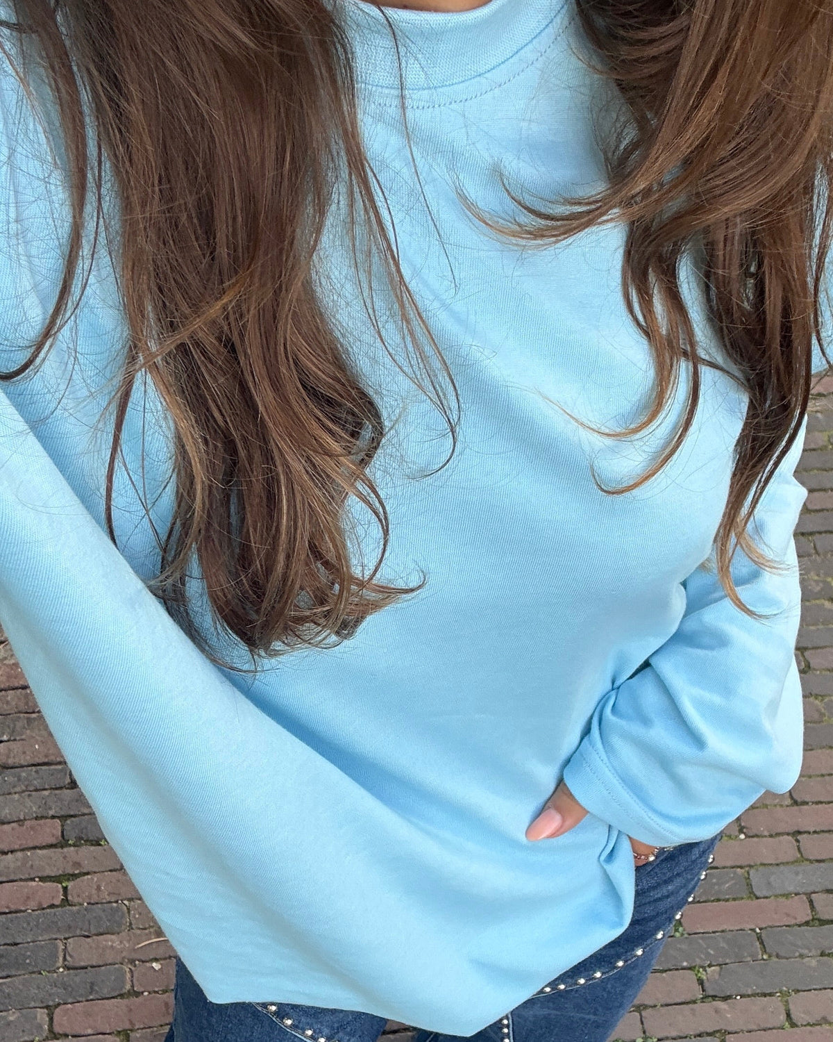 Caro longsleeve light blue