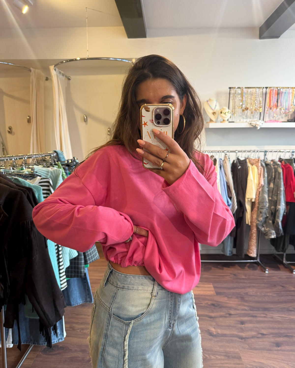 Caro longsleeve light blue