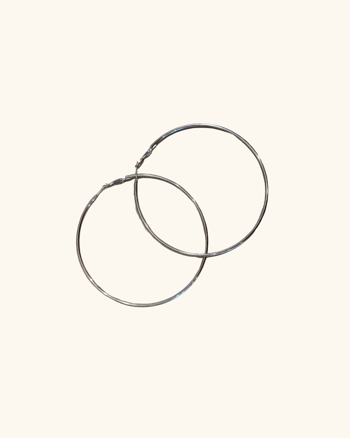 Basic hoops 80mm silver