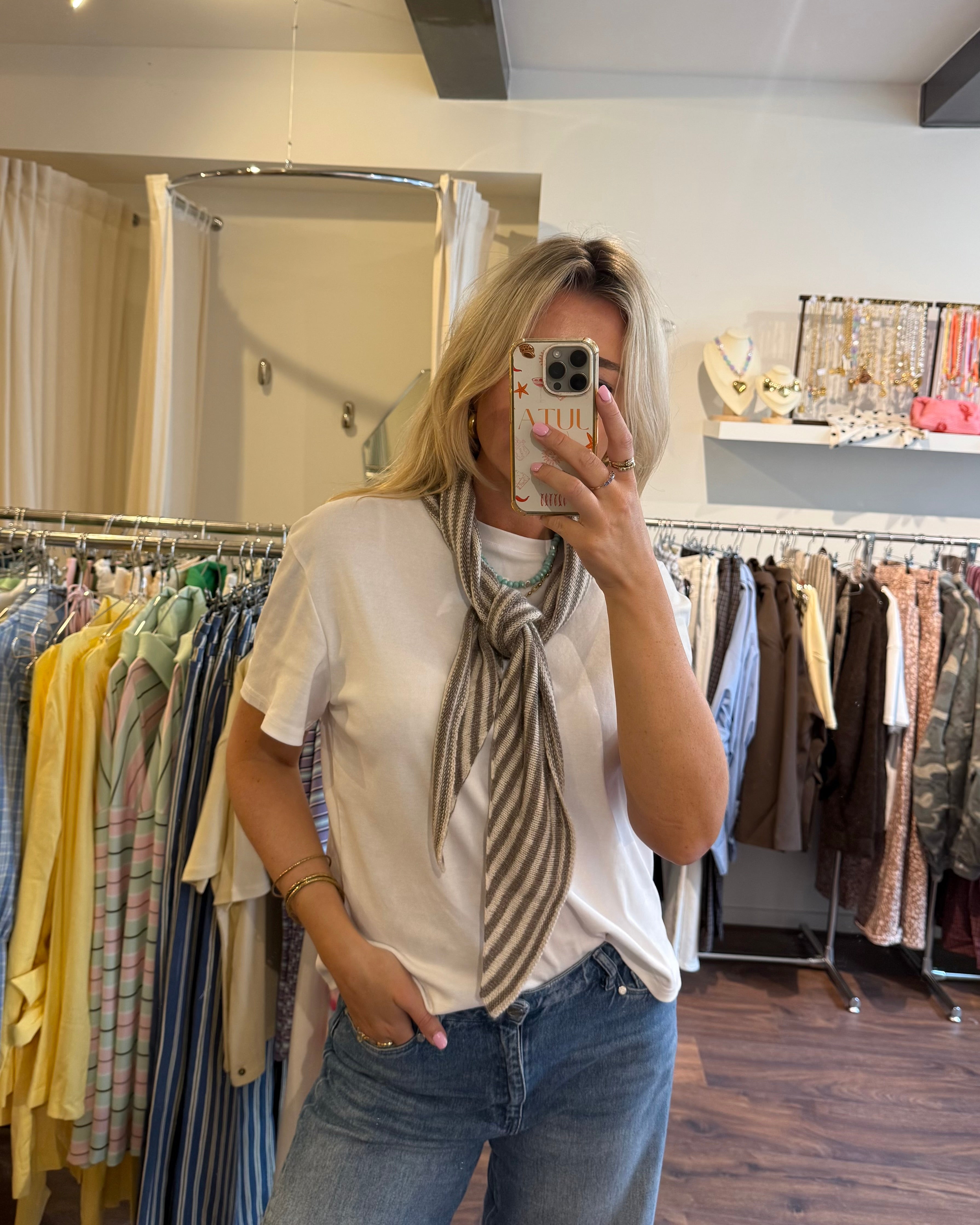 Mimi scarf beige/grey