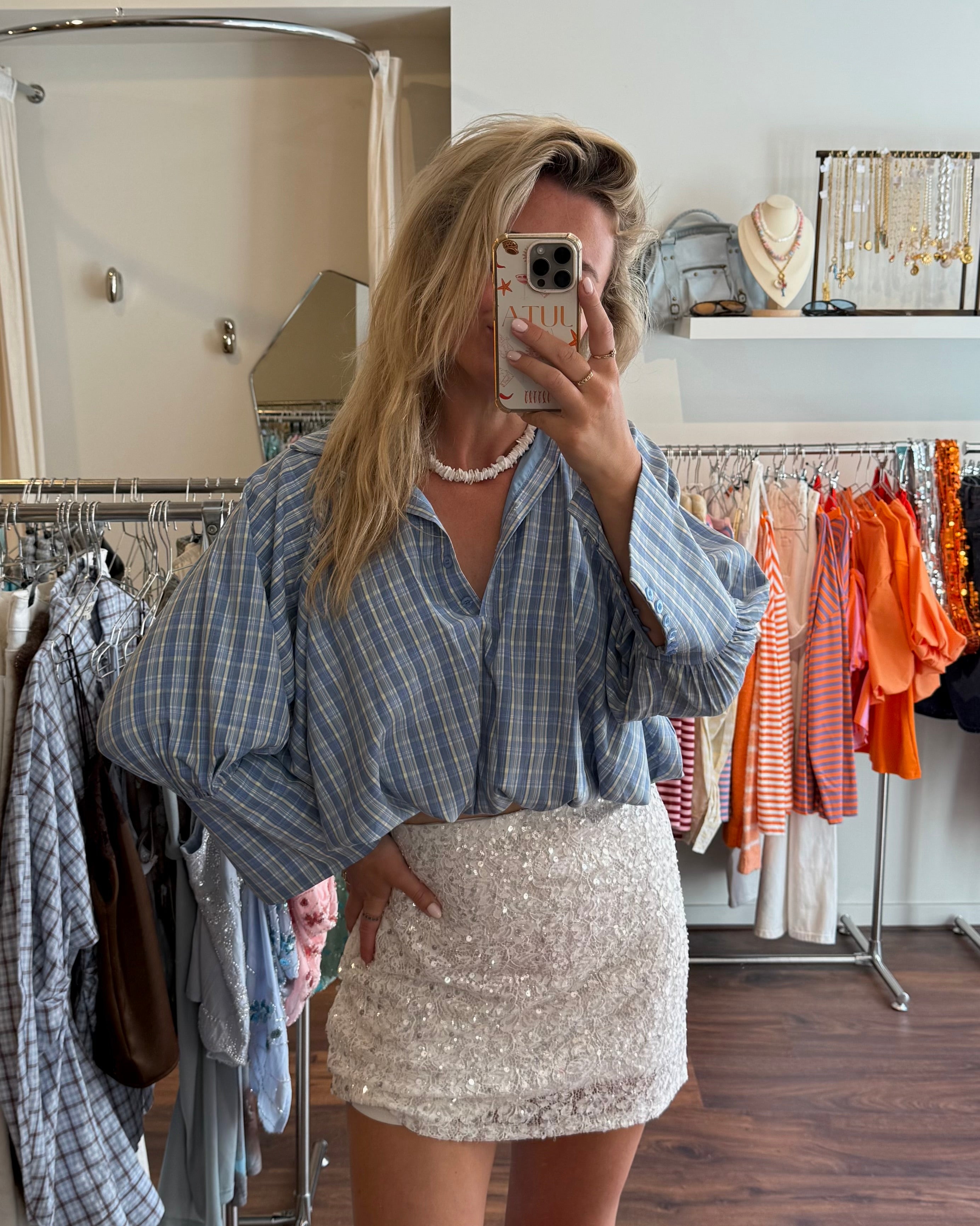 Juliette blouse blue/yellow