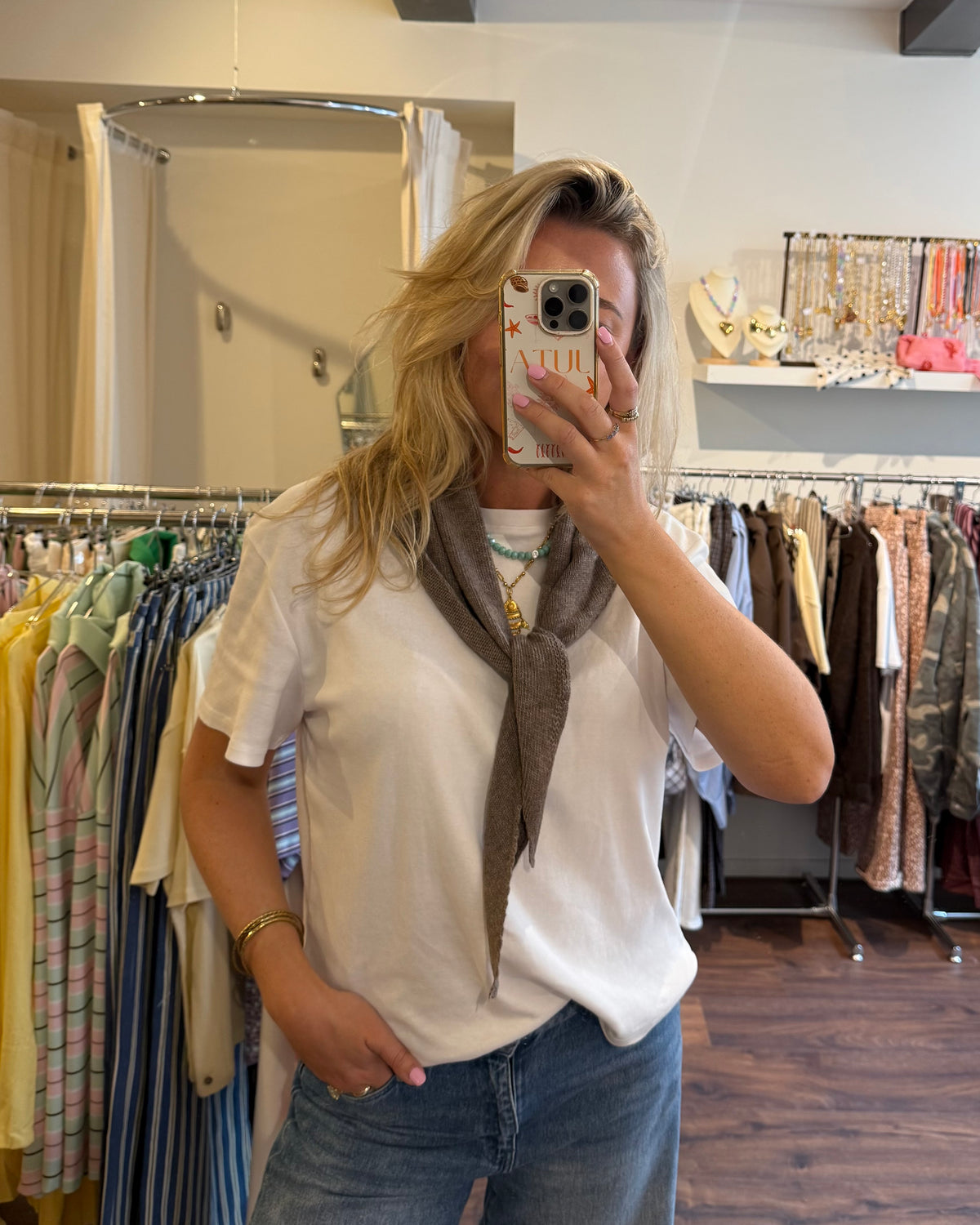 Mimi scarf taupe