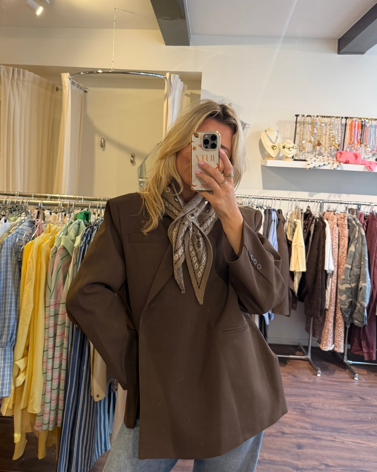 Lulu scarf taupe
