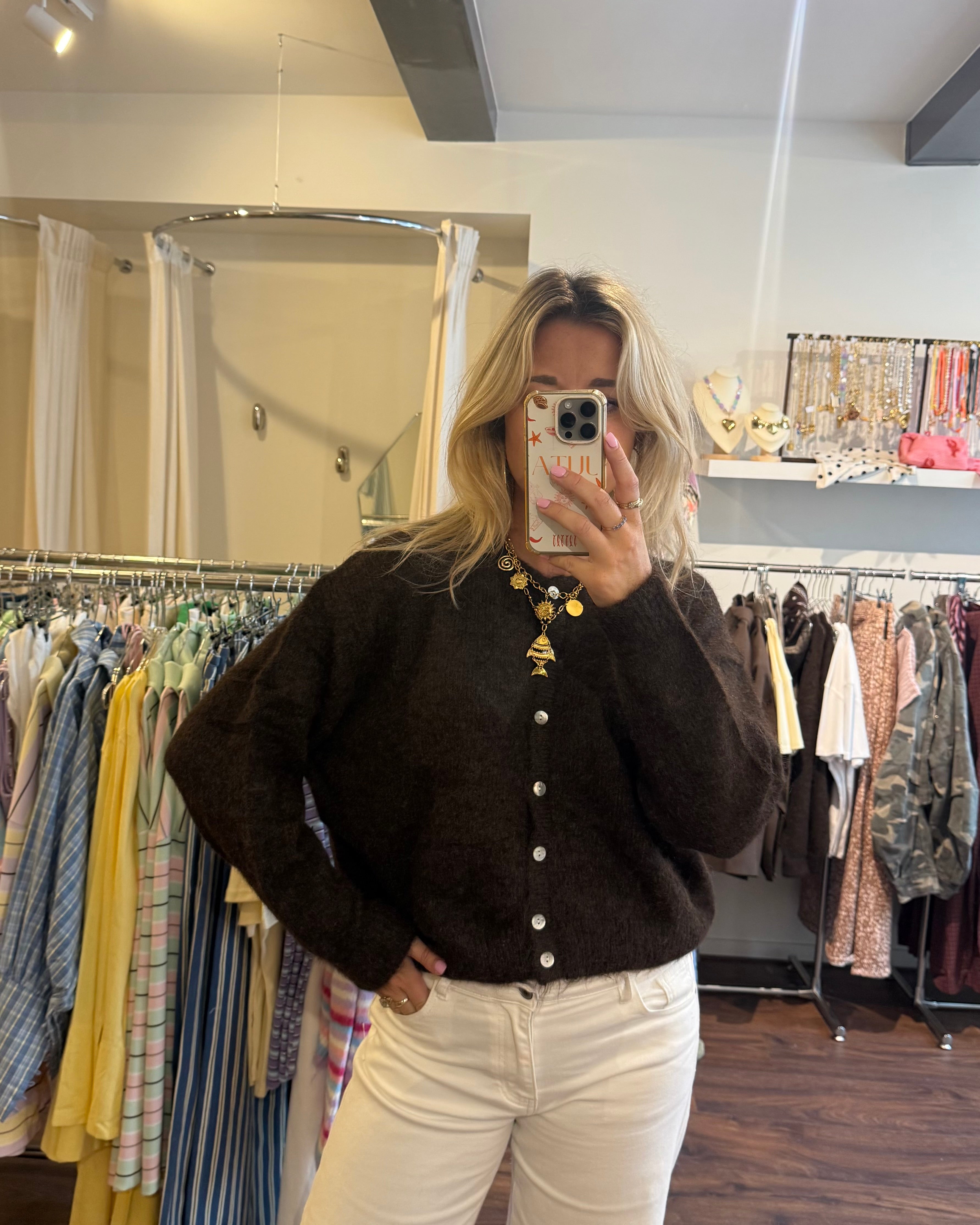 Lizzy cardigan dark brown