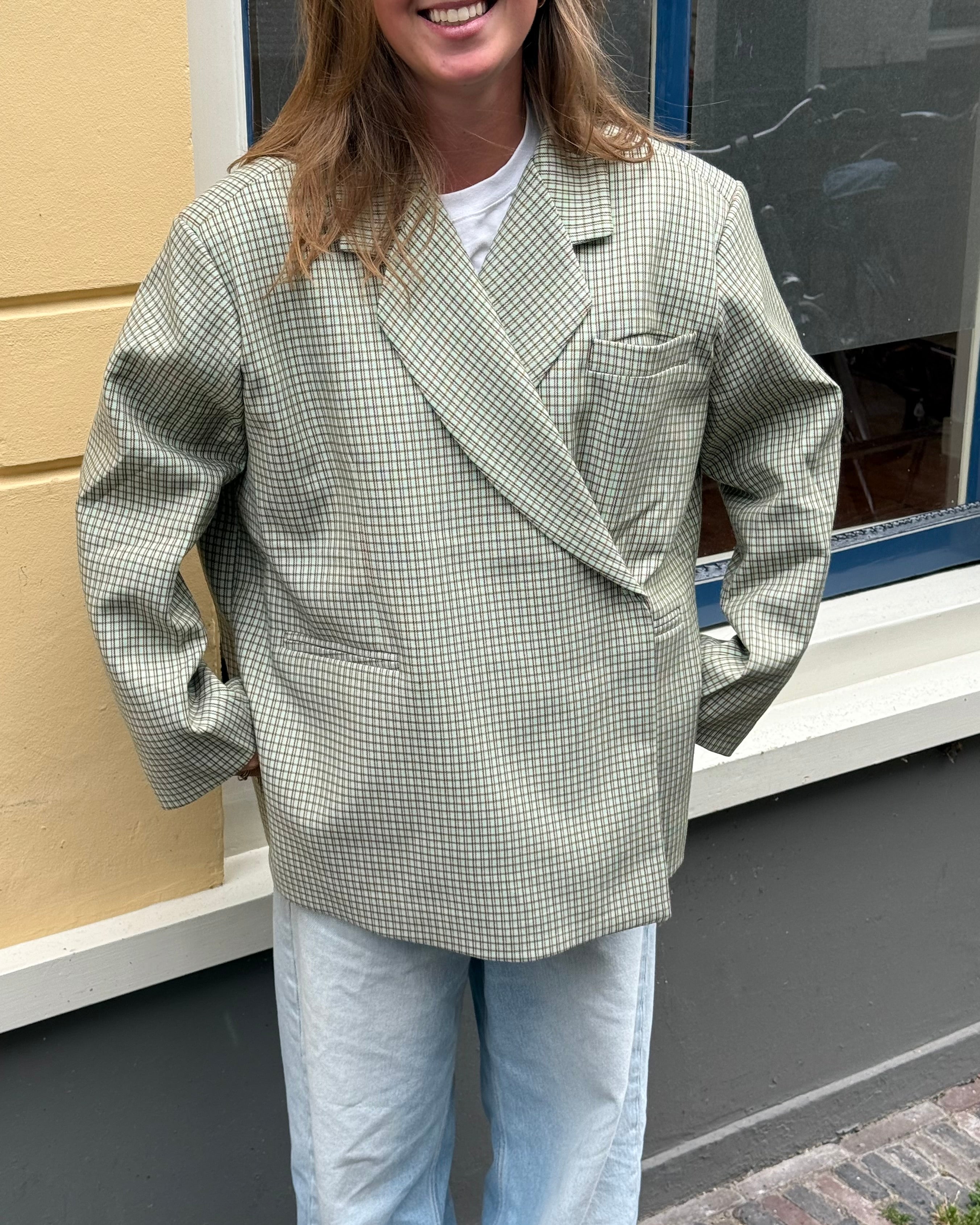 Bobby blazer green checkered
