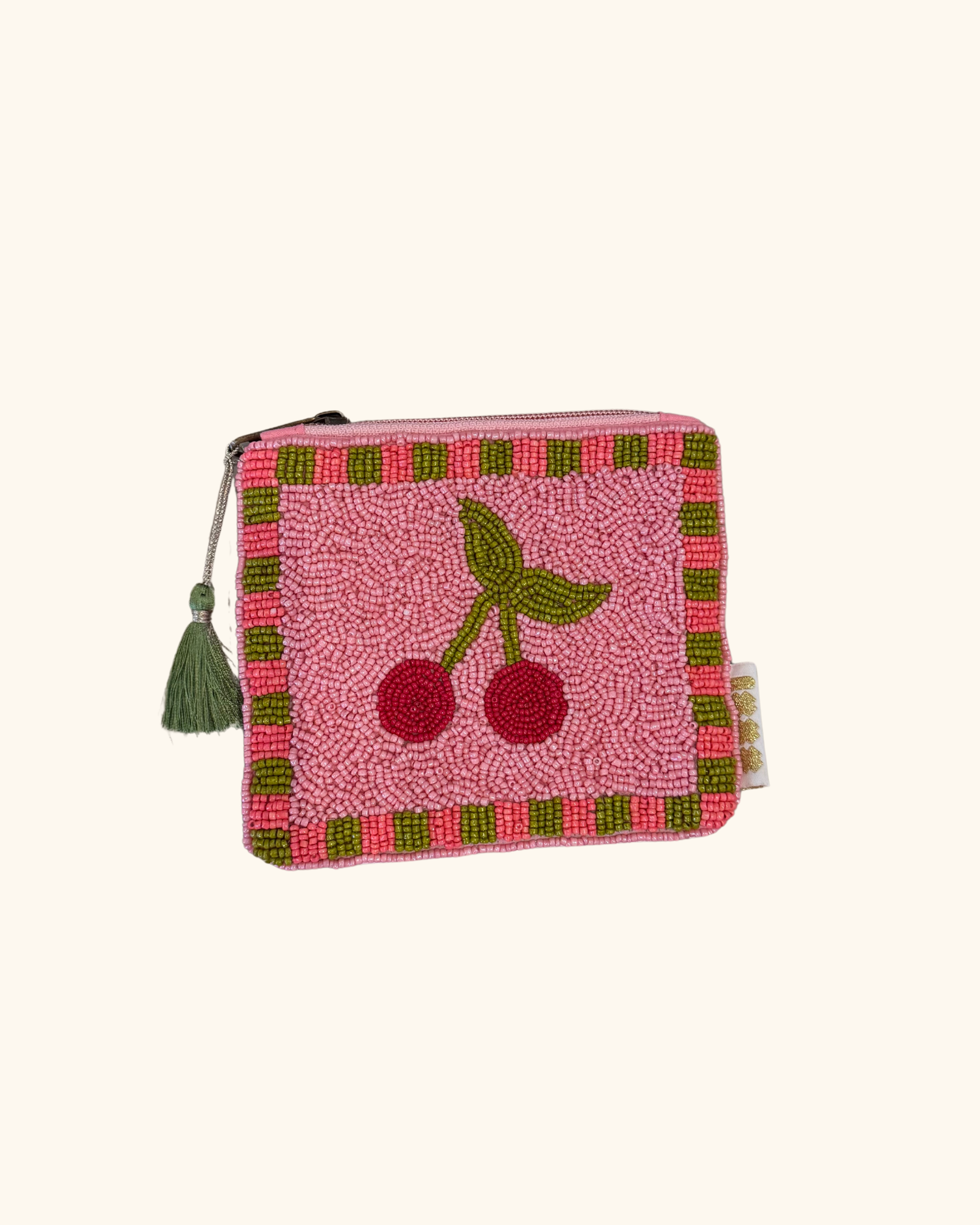 Sequin wallet cherry