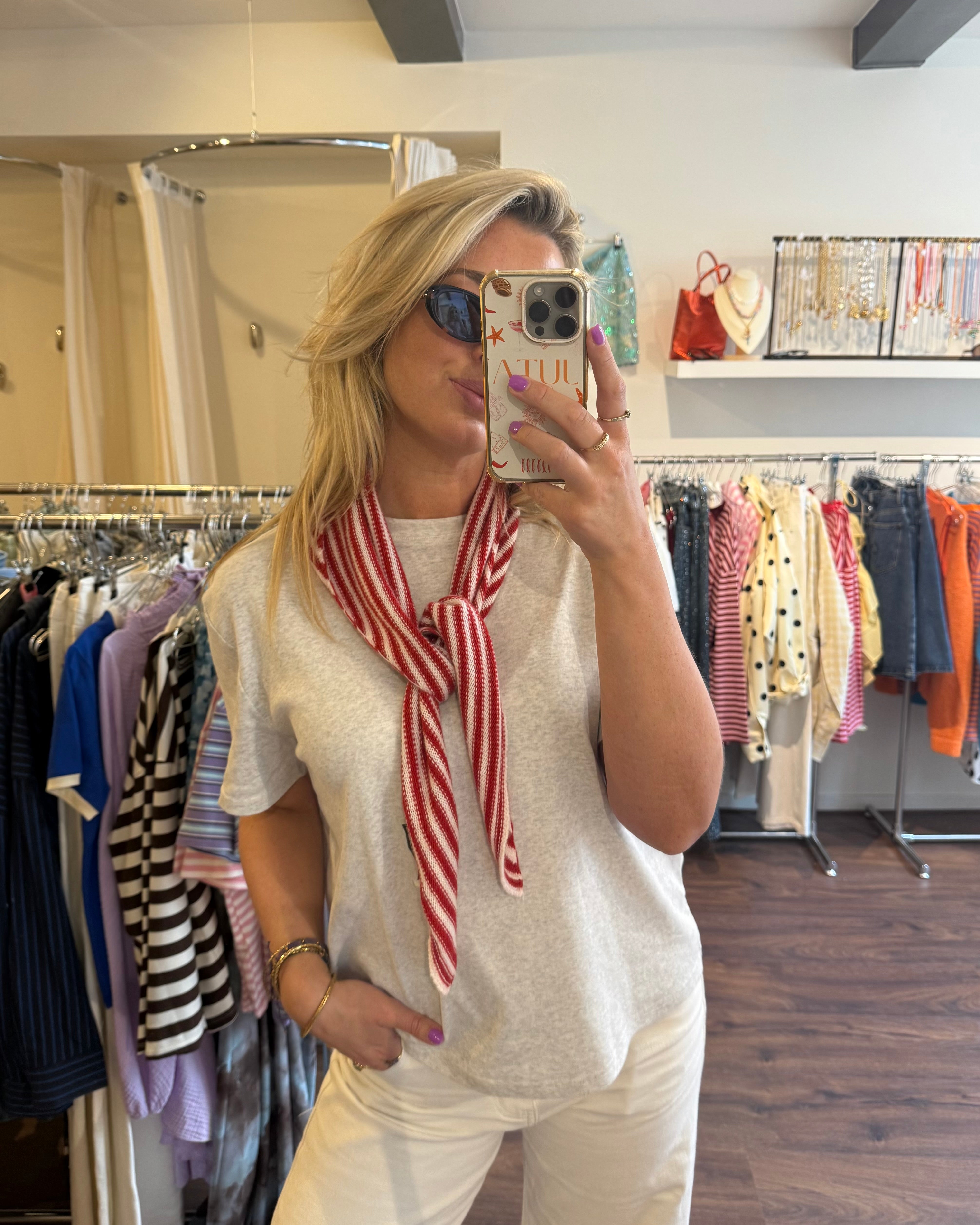 Mimi scarf red